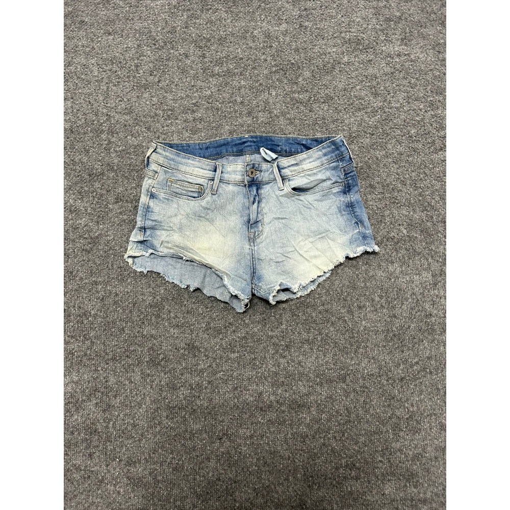 H&M Jean Shorts Womens Size 6 Light Wash Low Rise Raw Hem Faded Denim Cutoffs